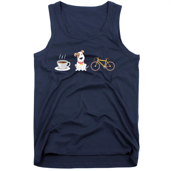 Coffee Dog Bicycle For Dog Lovers Coffee Lovers Bike Lovers Tank Top