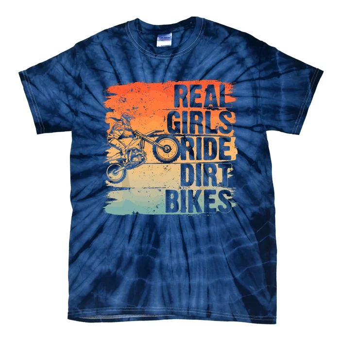 Cool Dirt Bike For Wo Girl Motocross Biker Racer Sport Tie-Dye T-Shirt