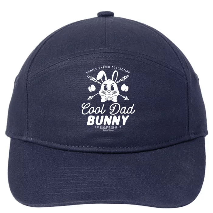 Cool Dad Bunny Matching Family Outfit Easter Party Pajama Cool Gift 7-Panel Snapback Hat