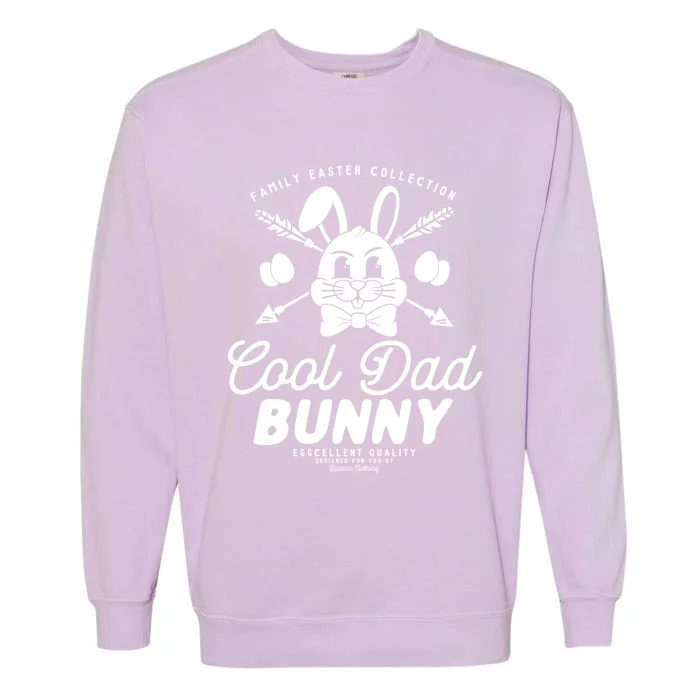 Cool Dad Bunny Matching Family Outfit Easter Party Pajama Cool Gift Garment-Dyed Sweatshirt