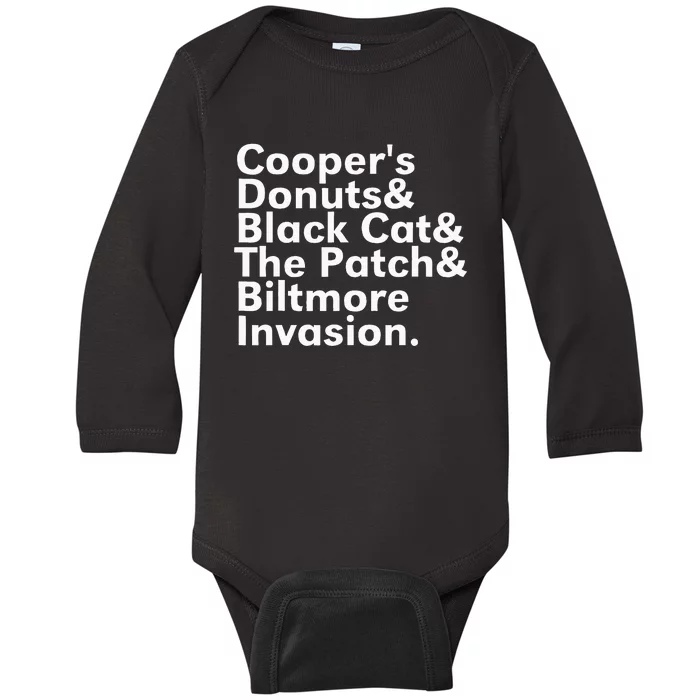 CooperS Donuts & Black Cat & The Patch Baby Long Sleeve Bodysuit