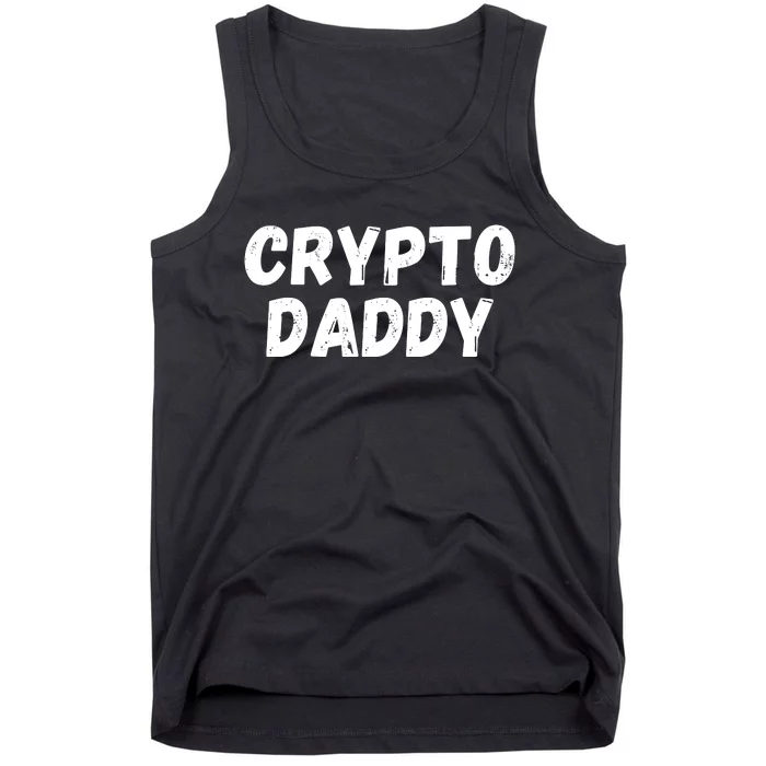 Crypto Daddy, Bitcoin Dad, Plan B, HODL Bitcoin, Blockchain Dad Tank Top