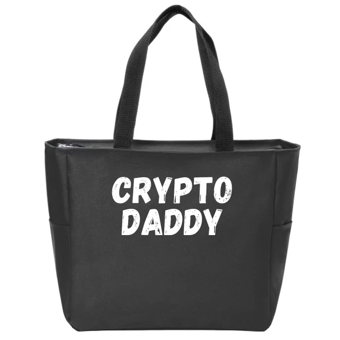 Crypto Daddy, Bitcoin Dad, Plan B, HODL Bitcoin, Blockchain Dad Zip Tote Bag