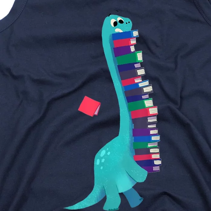 Cute Dinosaur Book Reading Tank Top