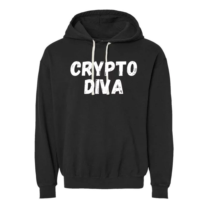 Crypto Diva, Bitcoin Diva, Bitcoin Mom, Plan B, Blockchain Diva Garment-Dyed Fleece Hoodie