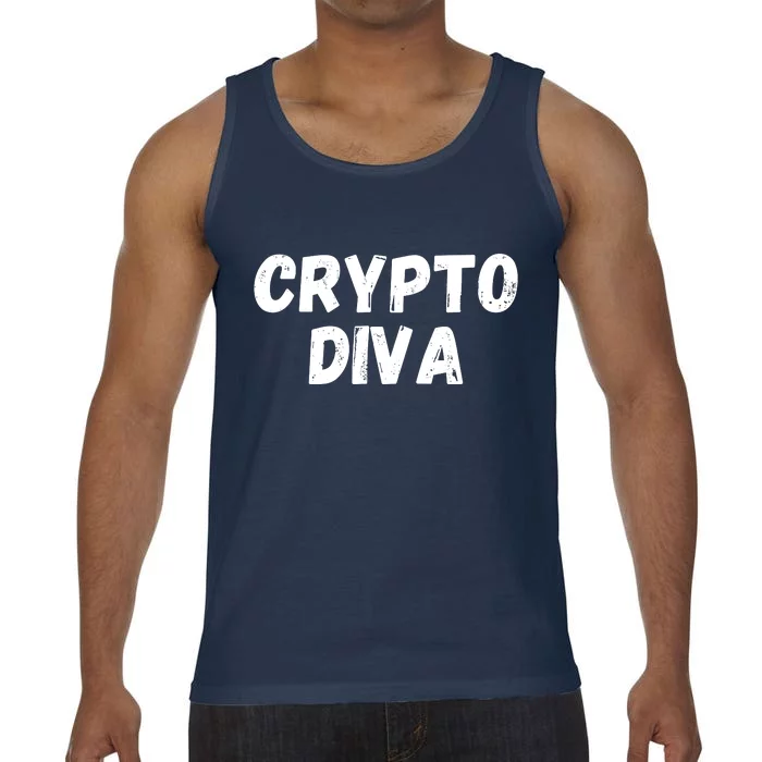 Crypto Diva, Bitcoin Diva, Bitcoin Mom, Plan B, Blockchain Diva Comfort Colors® Tank Top