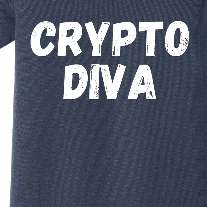 Crypto Diva, Bitcoin Diva, Bitcoin Mom, Plan B, Blockchain Diva Baby Bodysuit