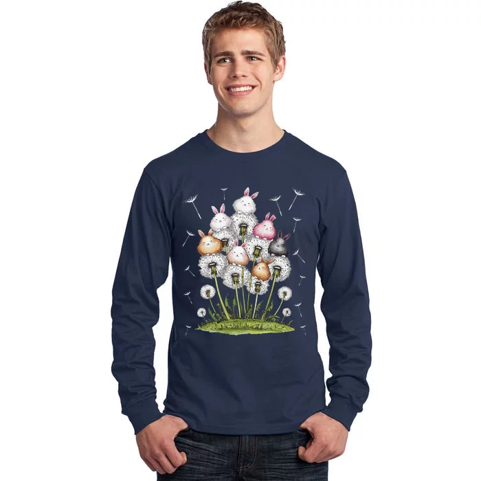 Cute Dandelion Bunny Rabbit Flower Bunny Lover Tall Long Sleeve T-Shirt