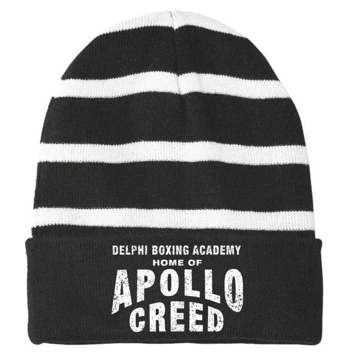 Creed Delphi Boxing Academy Home Of Apollo Creed Logo Striped Beanie with Solid Band