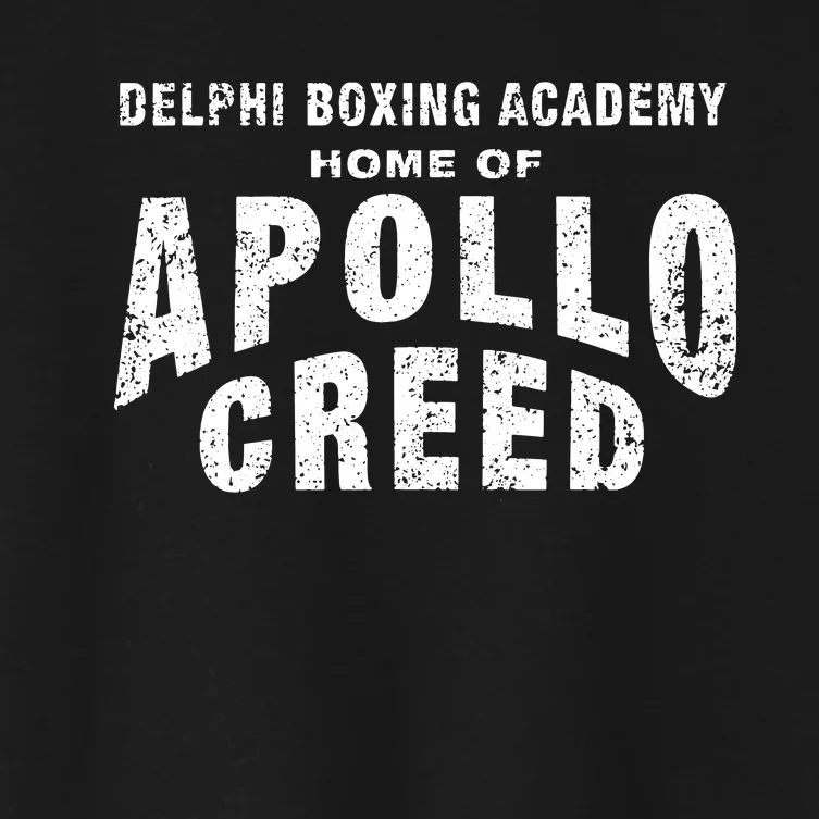 Creed Delphi Boxing Academy Home Of Apollo Creed Logo Women's Crop Top Tee