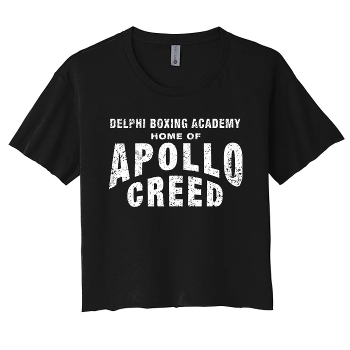 Creed Delphi Boxing Academy Home Of Apollo Creed Logo Women's Crop Top Tee