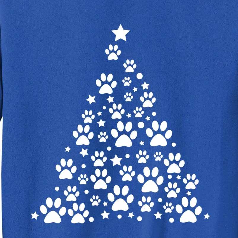 Christmas Dog Bone And Paw Tree Sweatshirt Tall Sweatshirt