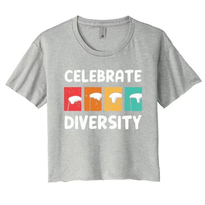 Celebrate Diversity Beer Ing Craft Brewery Great Gift Women's Crop Top Tee