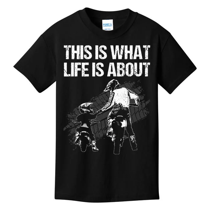 Cute Dirt Bike Art For Men Father Dirtbike Motorcycle Lovers Kids T-Shirt