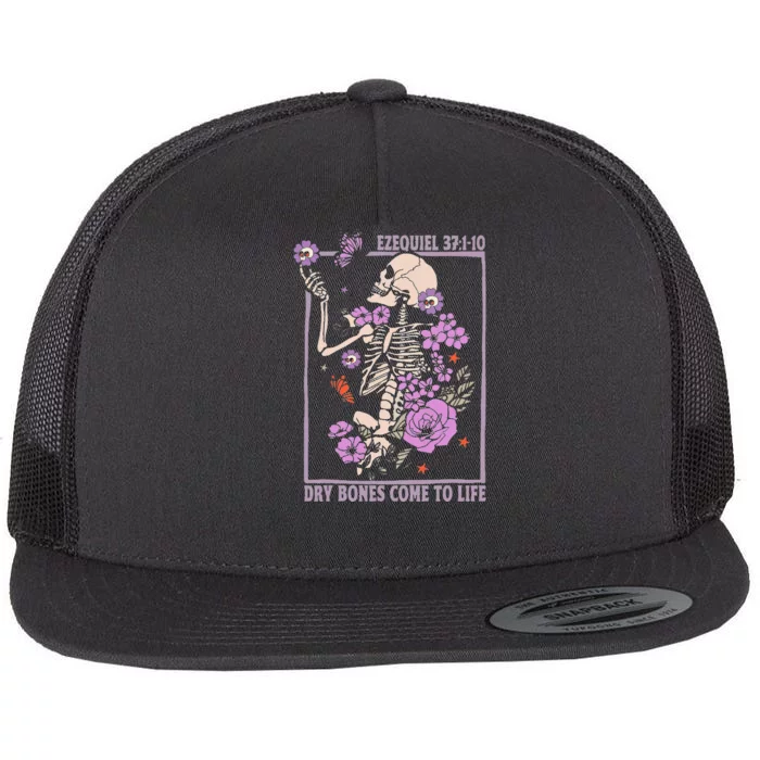 Christian Dry Bones Come To Life Flat Bill Trucker Hat