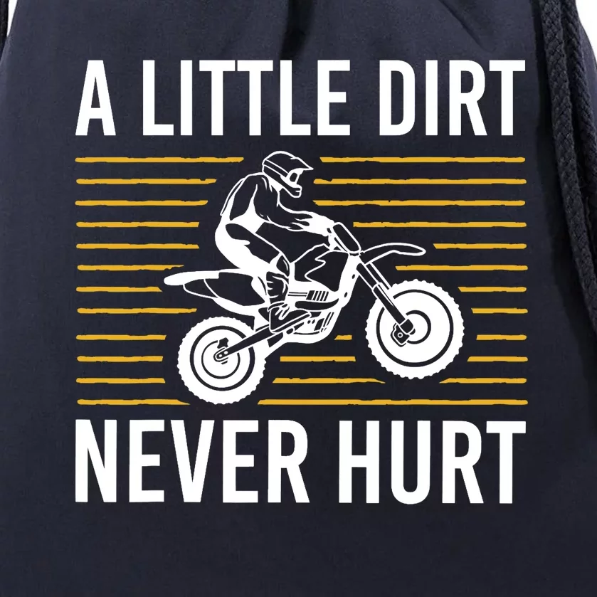 Cool Dirt Bike Art Dirtbike Motorcycle Bike Racing Drawstring Bag