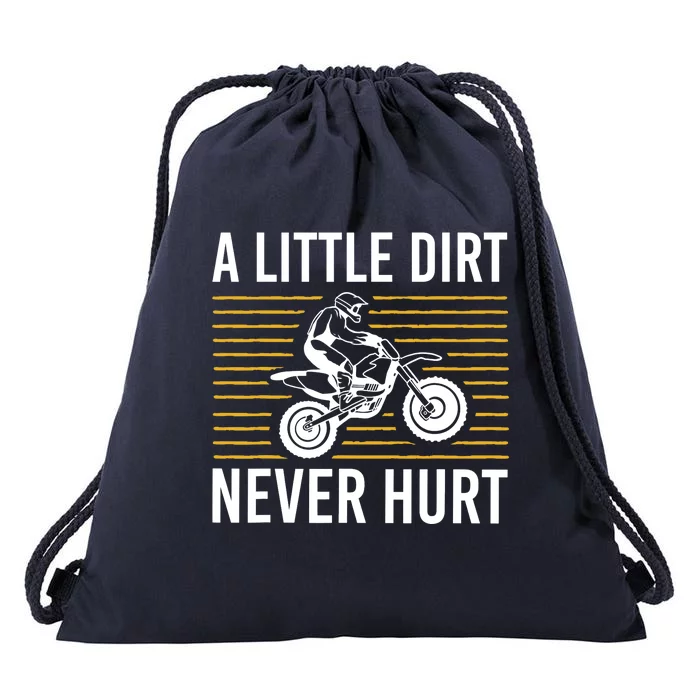 Cool Dirt Bike Art Dirtbike Motorcycle Bike Racing Drawstring Bag