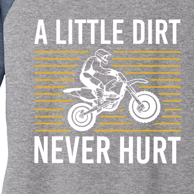 Cool Dirt Bike Art Dirtbike Motorcycle Bike Racing Women's Tri-Blend 3/4-Sleeve Raglan Shirt