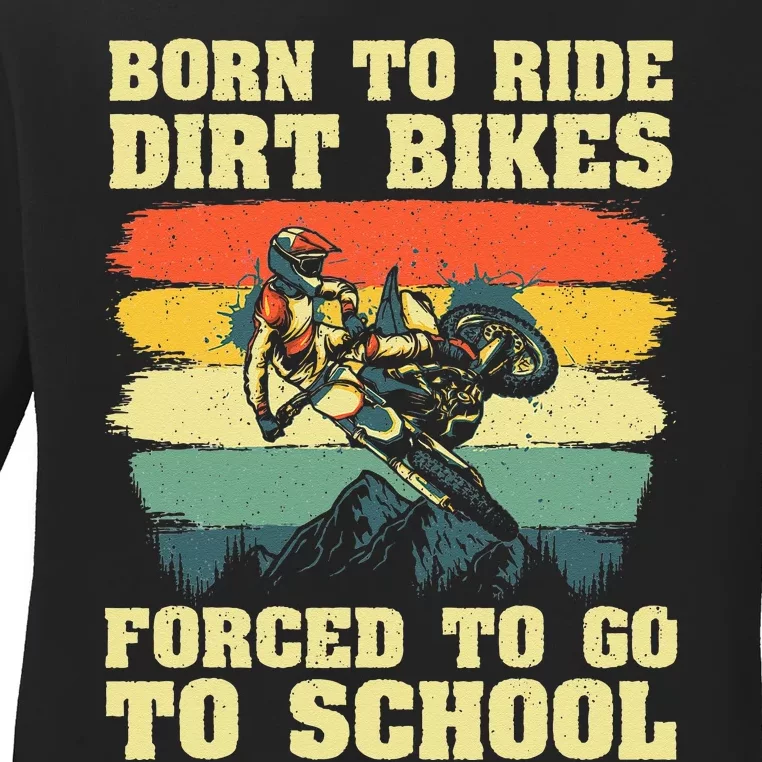 Cool Dirt Bike For Men Women Kids Motocross Dirt Bike Lover Ladies Long Sleeve Shirt