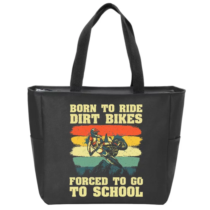 Cool Dirt Bike For Men Women Kids Motocross Dirt Bike Lover Zip Tote Bag