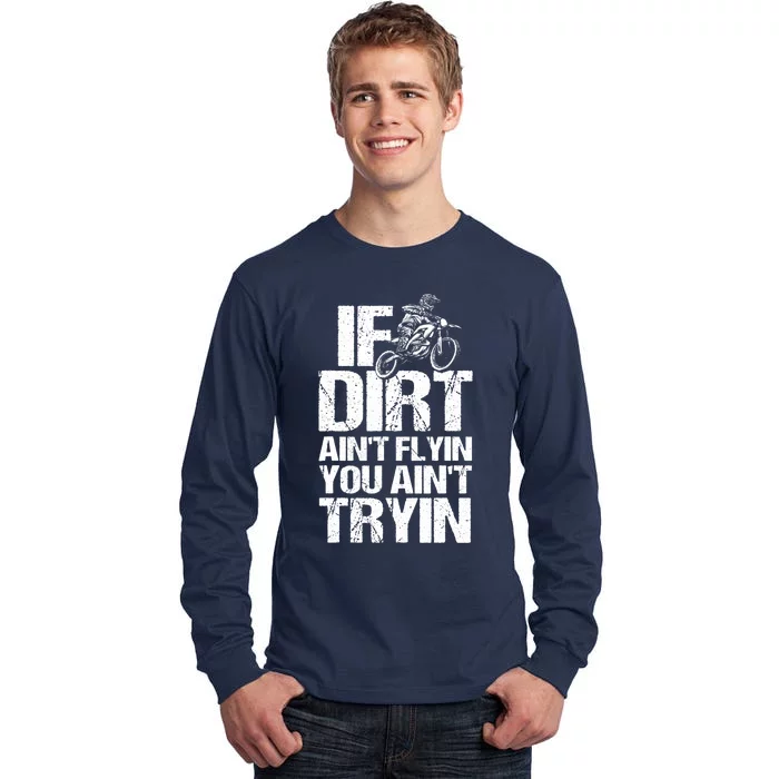 Cool Dirt Bike Art For Dirtbike Motorcycle Racing Tall Long Sleeve T-Shirt