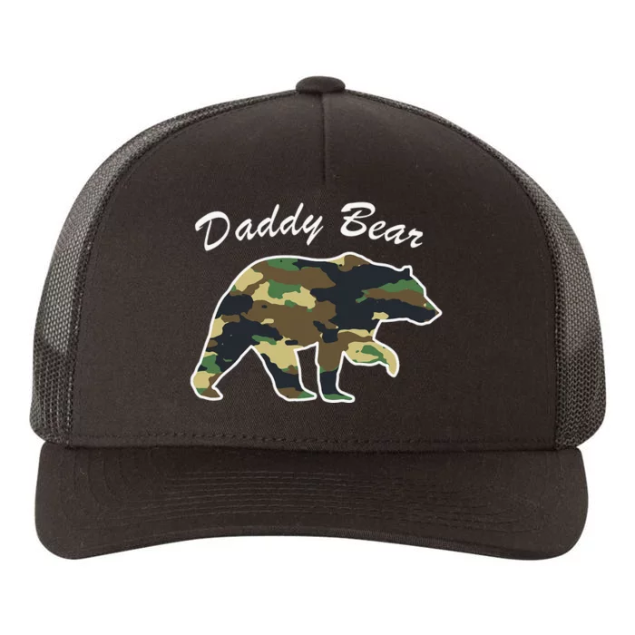 Camouflage Daddy Bear Family Hunting Camo Papa Bear Pajama Yupoong Adult 5-Panel Trucker Hat