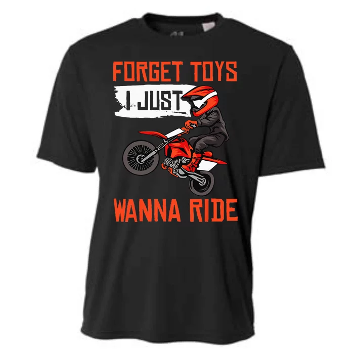 Cool Dirt Bike Gift For Men Funny Forget Toys Motocross Cooling Performance Crew T-Shirt