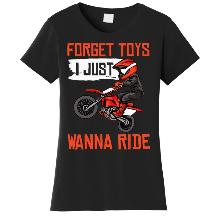 Cool Dirt Bike Gift For Men Funny Forget Toys Motocross Women's T-Shirt