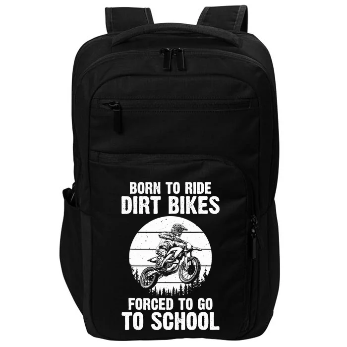 Cute Dirt Bike Art For Motorcycle Dirtbike Racing Impact Tech Backpack