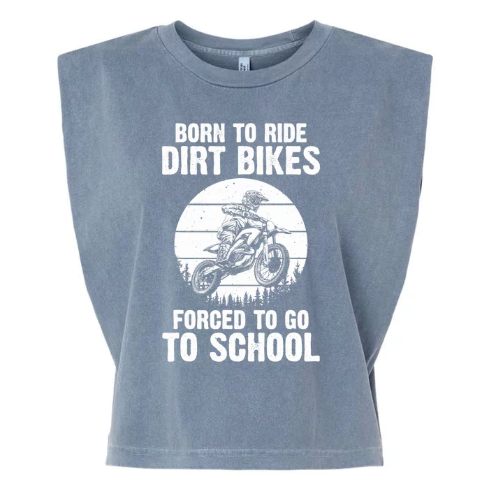 Cute Dirt Bike Art For Motorcycle Dirtbike Racing Garment-Dyed Women's Muscle Tee