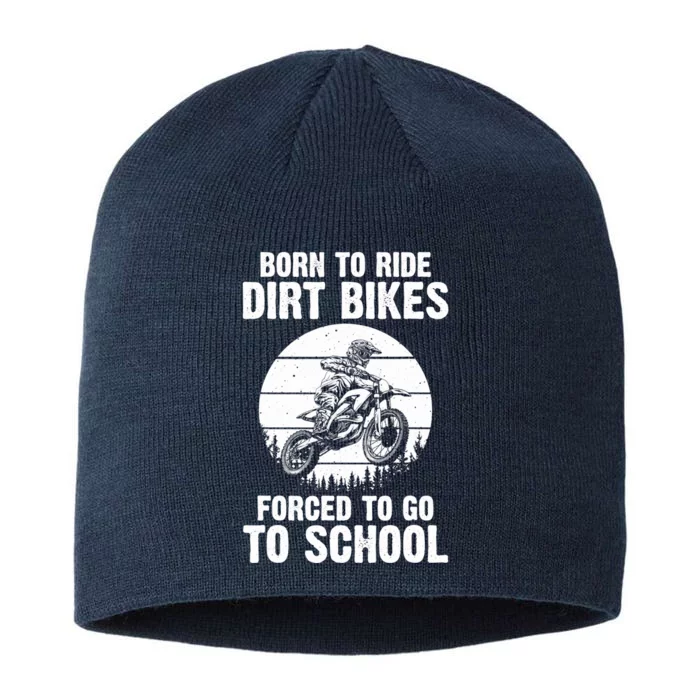 Cute Dirt Bike Art For Motorcycle Dirtbike Racing 8 1/2in Sustainable Knit Beanie