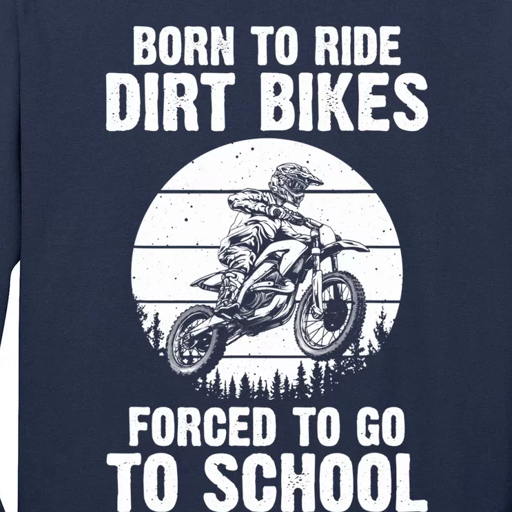 Cute Dirt Bike Art For Motorcycle Dirtbike Racing Tall Long Sleeve T-Shirt