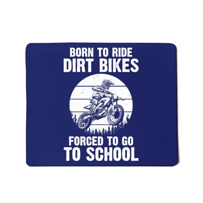 Cute Dirt Bike Art For Motorcycle Dirtbike Racing Mousepad