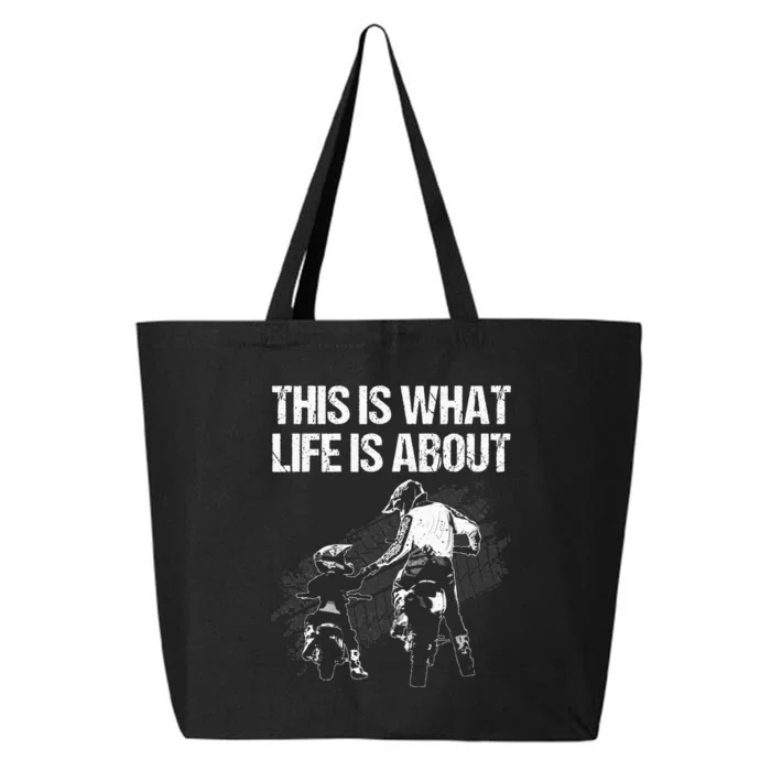 Cute Dirt Bike Art For Father Dirtbike Motorcycle Lovers 25L Jumbo Tote