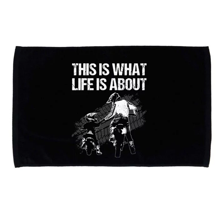 Cute Dirt Bike Art For Father Dirtbike Motorcycle Lovers Microfiber Hand Towel