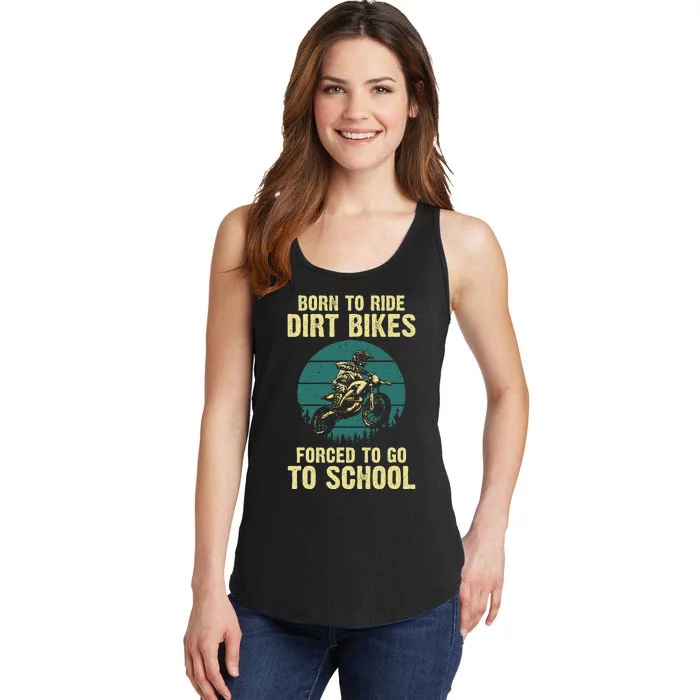 Cute Dirt Bike Art Motorcycle Dirtbike Racing Ladies Essential Tank