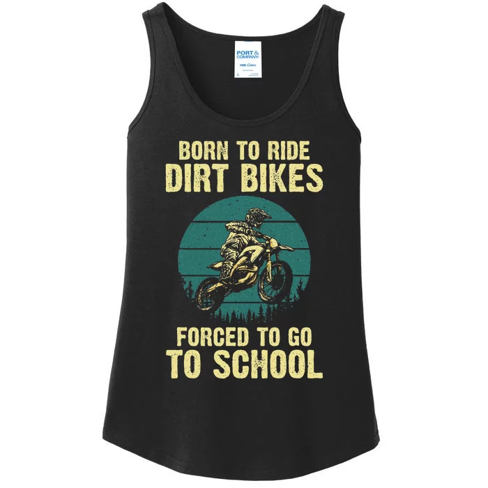 Cute Dirt Bike Art Motorcycle Dirtbike Racing Ladies Essential Tank