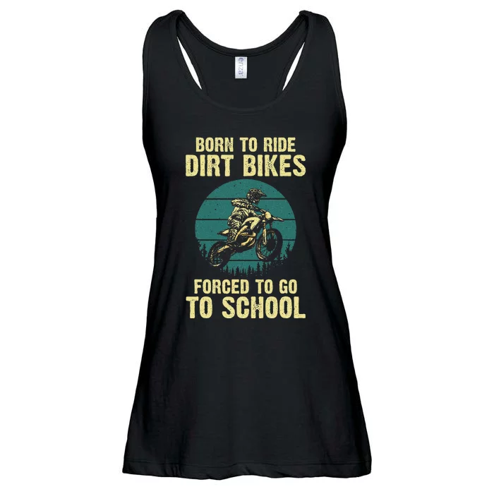 Cute Dirt Bike Art Motorcycle Dirtbike Racing Ladies Essential Flowy Tank