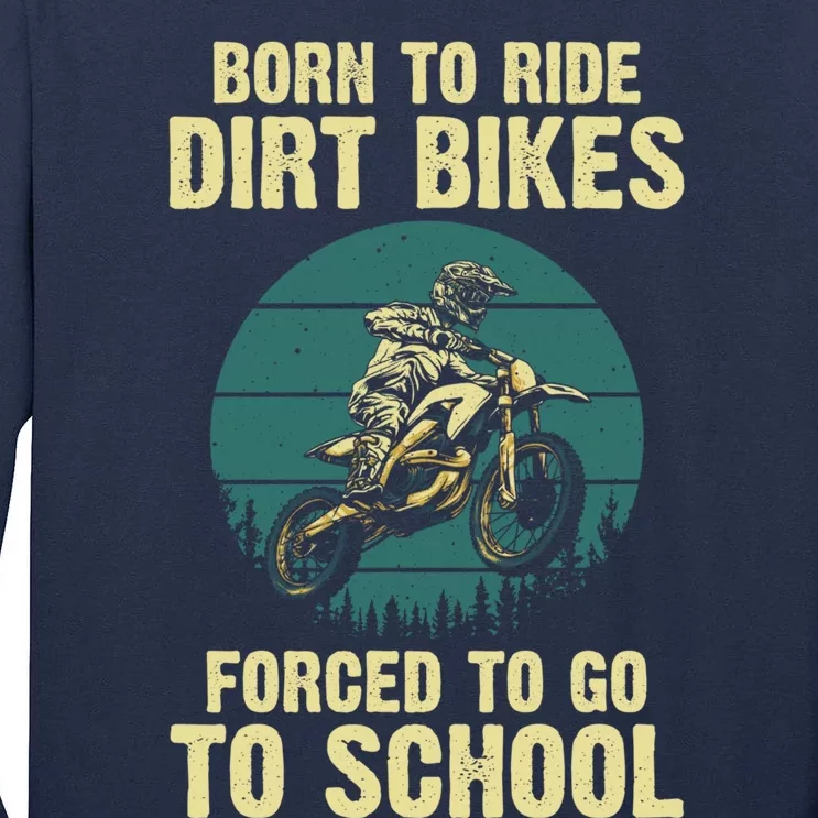 Cute Dirt Bike Art For Motorcycle Dirtbike Racing Tall Long Sleeve T-Shirt