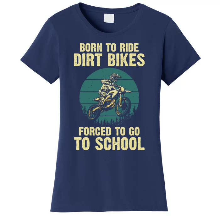 Cute Dirt Bike Art For Motorcycle Dirtbike Racing Women's T-Shirt