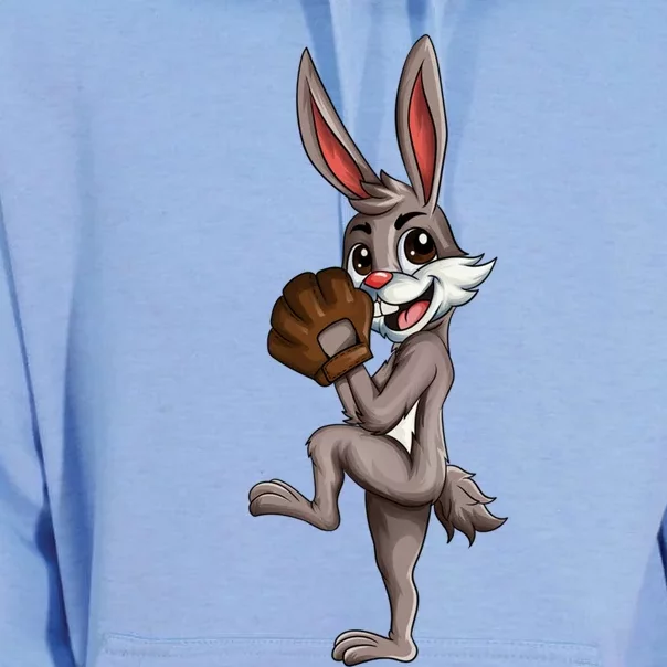 Children's Design Baseball Bunny Easter Bunny With Baseball Great Gift Unisex Surf Hoodie