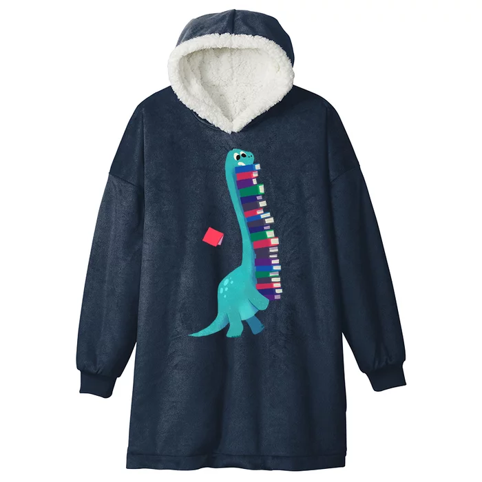 Cute Dinosaur Book Reading Readasaurus Hooded Wearable Blanket