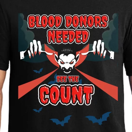 Count Dracula Blood Donors Needed See The Count Nurse Doctor Funny Gift Pajama Set