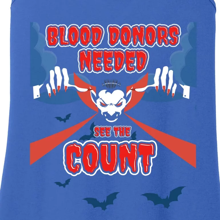 Count Dracula Blood Donors Needed See The Count Nurse Doctor Funny Gift Ladies Essential Tank