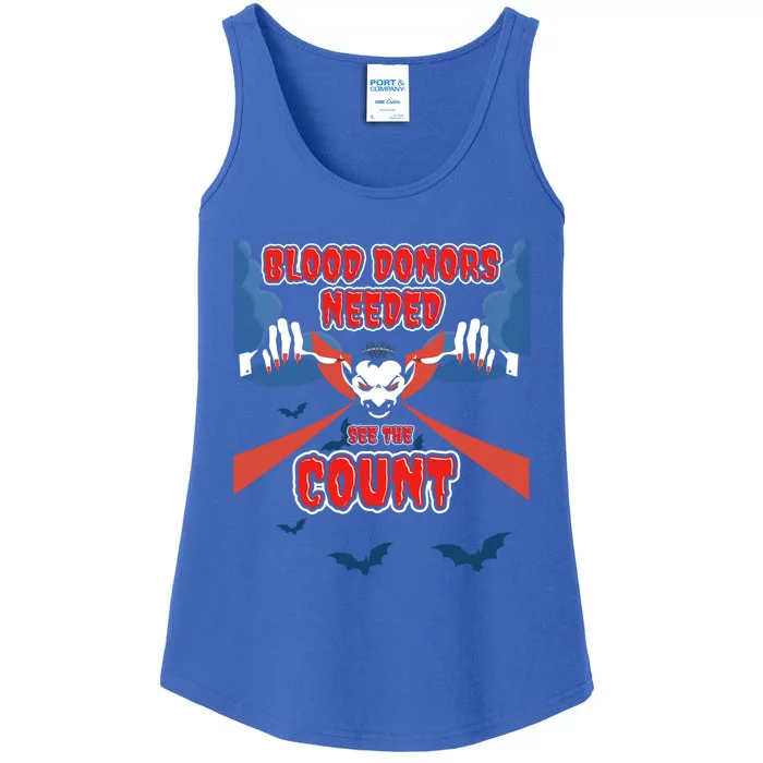 Count Dracula Blood Donors Needed See The Count Nurse Doctor Funny Gift Ladies Essential Tank