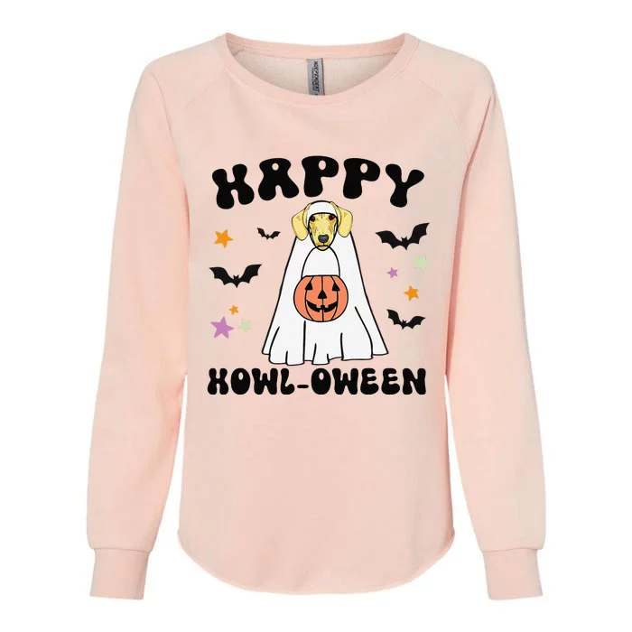 Cream Dachshund Boo Ghost Dog Lover Happy Halloween Womens California Wash Sweatshirt