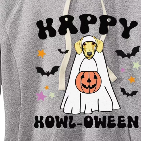 Cream Dachshund Boo Ghost Dog Lover Happy Halloween Women's Fleece Hoodie