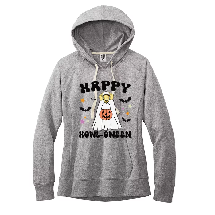 Cream Dachshund Boo Ghost Dog Lover Happy Halloween Women's Fleece Hoodie