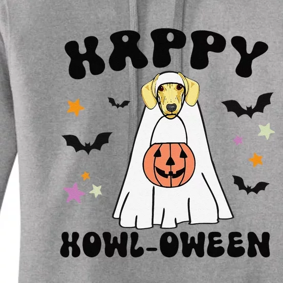 Cream Dachshund Boo Ghost Dog Lover Happy Halloween Women's Pullover Hoodie