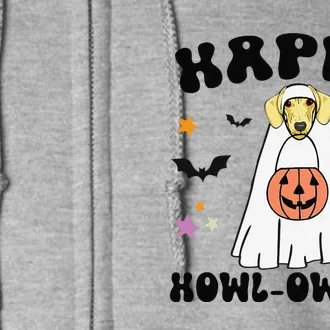 Cream Dachshund Boo Ghost Dog Lover Happy Halloween Full Zip Hoodie